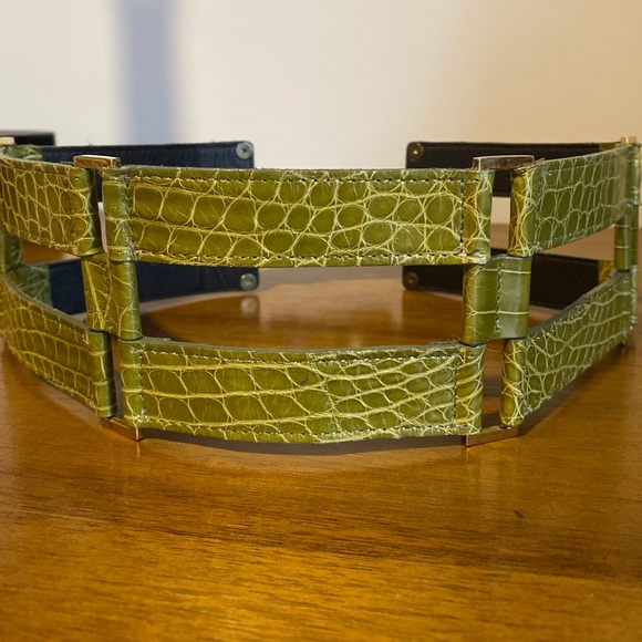 Oscar De La Renta Alligator Belt! Size XS main image 7